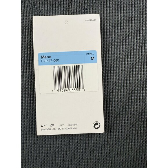 Nike Shirt Mens Medium Gray Long Sleeve Waffle Knit Swoosh Crewneck FJ9547-060 - Picture 4 of 14